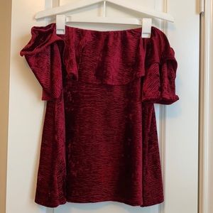 Knox Rose Velvet Off Shoulder Gypsy Boho Tunic